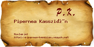 Pipernea Kasszián névjegykártya